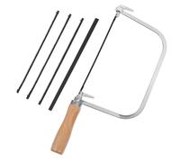 Professional Coping Saw with Ergonomic Handle - Precision Woodworking Tool for Scrollwork & Curves, Includes Blades for Wood & PVC