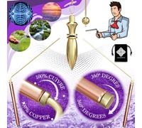 Professional Copper Browser Wands & Egyptian Divinatory Pendulum of Radiesthesia - Seeker's Wand x2