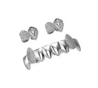 Professional Copper Prosthetic Teeth for Halloweens Character Transformation Adjustable Imitation Fangs
