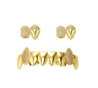 Professional Copper Prosthetic Teeth for Halloweens Character Transformation Comfortable Adult Costumes Fangs