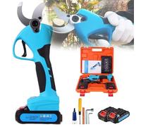 Professional Cordless Electric Pruning Shears, Telescopic Garden Trimmer Secateurs with Long Handle, 2-Speed Adjustable Branch Cutter for Trees Bushes Hedges Orchard (Orange)