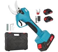 Professional Cordless Electric Pruning Shears with 40mm Cutting Diameter, 2 x 2Ah Rechargeable Lithium Batteries, Brushless Motor for Garden, Orchard and Tree Branch Pruning