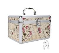 Professional Cosmetic Organizer - Makeup Train Case with Lockable Mirror & Large Capacity Storage for Eyelash Extensions, Nail Polish, Jewelry & Beauty Essentials
