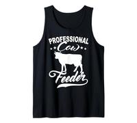 Professional Cow Feeder Cattle Country Farm Style Farmer Tank Top