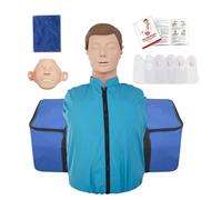 Professional CPR Training Manikin Adult Half-Body Resuscitation Dummy with Realistic Rubber Torso - First Aid Practice Manikin for Teaching & Certification Courses