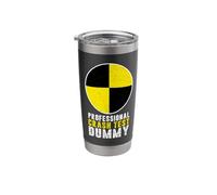 Professional Crash Test Dummy Funny Accident Prone Cracked Stainless Steel Insulated Tumbler