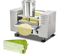 Professional Crepe Machine for Crepes and Thousand Sheets, Automatic Crepe Maker with Thermostat 150-200°C, Adjustable Thickness 0.4-1.2mm, 200-300 Crepes/h for Bars Restaurants 8 in