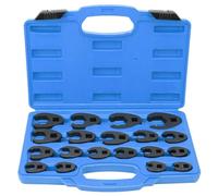 Professional Crowfoot Wrench Set for Oil Line Service - Ergon Grip, Durable Anti-Rust Coating, Open End Design, Metric Sizes for Mechanics and Automotive Repair.