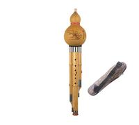 Professional Cucurbit Flutes 1 Pcs Golden Hulusi Three-tone Hulusi Flute Professional Performance School Instrument(G)