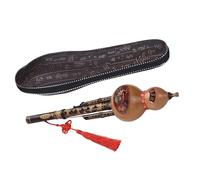 Professional Cucurbit Flutes Chinese Handmade Black Hulusi Gourd Cucurbit Flute Ethnic Musical Instrument Key Of C With Case For Beginner