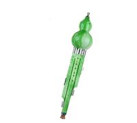 Professional Cucurbit Flutes Chinese Hulusi Gourd Cucurbit Flute C/Bb Traditional Ethnic Chinese Music Instrument With Case Easy To Learn(Green,C)
