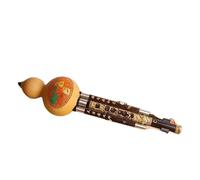 Professional Cucurbit Flutes Chinese Hulusi Purple Dragon Carving C/Bb Key Hulusi With Case