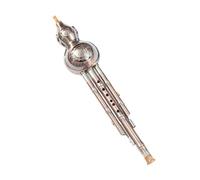 Professional Cucurbit Flutes Copper-plated And Silver-plated Hulusi C-key B-flat Hulusi National Musical Instrument For Beginners(Copper-plated,C)