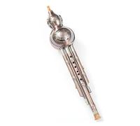 Professional Cucurbit Flutes Copper-plated And Silver-plated Hulusi C-key B-flat Hulusi National Musical Instrument For Beginners(Copper-plated,B)
