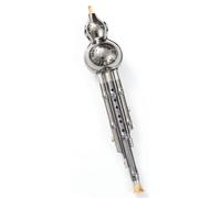 Professional Cucurbit Flutes Copper-plated And Silver-plated Hulusi C-key B-flat Hulusi National Musical Instrument For Beginners(Silver-plated,B)