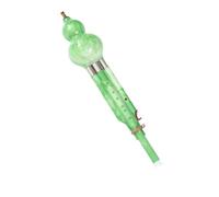 Professional Cucurbit Flutes Cucurbit Flute Chinese Ethnic Musical Instrument Handmade Hulusi C Key With Case For Music Beginners(Green,B Flat)