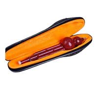 Professional Cucurbit Flutes Dual Tone Hulusi Chinese Traditional Flute Gourd Cucurbit Flauta C/Bb Professional Ethnic Musical Instrument Dizi(Red C)