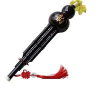 Professional Cucurbit Flutes Handmade Hulusi Ethnic BeginnerS Musical Instrument Seven-Hole Cucurbit C Tune Lower B For Beginner Music Lovers(WHITE)