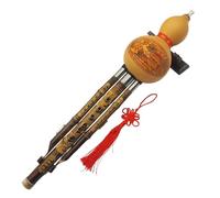 Professional Cucurbit Flutes Natural Material Carved Dragon Three-tone Gourd Flute G And F Key Detachable Performance Instrument(F major)