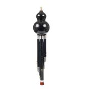 Professional Cucurbit Flutes Natural Rosewood And Ebony Seven Hole Three Tone Gourd Flute C B Flat Professional Adult Musical Instrument(Ebony Bb Key)
