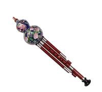 Professional Cucurbit Flutes Professional Hulusi Gourd Flute C Bb Keys Rosewood Ebony Construction Featuring Push Pull Tuning Rod(Rosewood (Key of B♭))