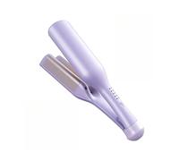 Professional Curling Iron Wand, 32mm Deep V Shape Barrel Creates Voluminous Chicken Roll Curls & Water Ripple Waves, 5 Adjustable Temperature for Frizz-Free Shiny Hair, Salon Styling Tool (Purple)
