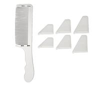 Professional Curved Barber Clipper Comb Flat Top S Shape Hairdressing Tool Haircut Comb (White)