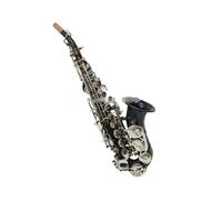 Professional Curved Saxophone Saxophone B Flat Sky Blue Body Sliver Key Musical Instrument With Case