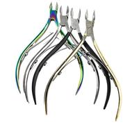Professional Cuticle Cutter Nail Nippers Scissors Manicure Pusher Pedicure Tong Dead Skin Remover 1pc(Dark Gray)