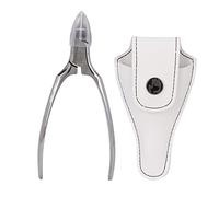 Professional Cuticle Nipper, Stainless Steel Toenail Clipper with Storage Bag, Effortless Ingrown Nail Trimmer for Thick and Nails, Pedicure Tool with Ergonomic Handle