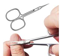 Professional Cuticle Scissors with Curved Tip, Cuticle Scissors, Extra Fine and Extra Sharp, Made of Stainless Steel, for Precise Shortening, Removal of Cuticles, Eyebrows and Eyelashes