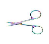 Professional Cuticle Scissors with Curved Tip, Stainless Steel Cuticle Scissors Extra Fine, Super Sharp Pointed Beauty,Trimming for Manicure & Pedicure Cuticles, Nail & Eyebrows (Rainbow)