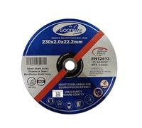 Professional cutting discs, diameter 230 mm, 2 mm thin, for flex, cutting and angle grinders, stainless steel, cutting discs, (10)