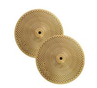 Professional Cymbals 2 Pcs Gold Mute Cymbal 12'' Hi-hat Cymbal Low Volume Cymbals Silent Cymbals For Jazz Drum Set