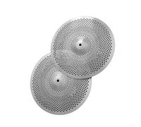 Professional Cymbals 2 Pcs Silver Mute Low Volume Drum Set Cymbal 14 Inch Hi-Hat Cymbal And 16 Inch Crash Cymbal