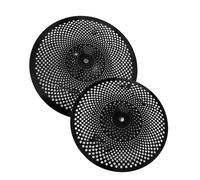 Professional Cymbals 2 Pieces Low Volume Cymbal 10 Inch Splash And 12 Splash Black Mute Cymbal For Drum Set