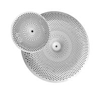 Professional Cymbals 2 Pieces Silver Mute Low Volume Cymbal 18 Inch China Cymbal And 10 Inch Splash Cymbal