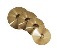 Professional Cymbals 4 Pcs Cymbals Set 14" Hi-Hat/16" Crash/20" Ride Cymbals With Bag For Drummers