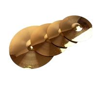 Professional Cymbals 4 Pcs Golden Drum Jazz Drum Cymbal Set 14'' Hi-hat/16'' Crash/20'' Ride Cymbal