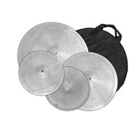 Professional Cymbals 4 Piece Mute Cymbal Set 13"Hi-Hat/16" Crash/20" Ride With Bag For Jazz Drum Set