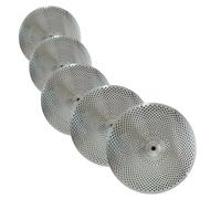Professional Cymbals 5 Pcs Silver Mute Cymbal Set 14''Hi-hat/16''Crash/18''Crash/20''Ride Cymbals With Cymbals Bags