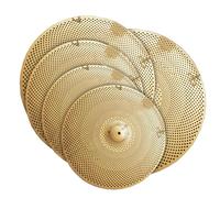 Professional Cymbals Polished Surface Low Volume Gold Cymbal Sets 14'' Hi-Hat/16''Crash/18''Crash/20''Ride Cymbal