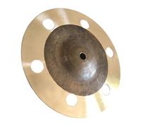 Professional Cymbals Stacker Cymbal 8/9/10/12 Inch Splash Cymbals With Holes Handmade Bronze Effect Cymbals For Jazz Drum Set (Color : 10 inch)