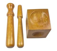 Professional Dapping Block Dapping Punches Wood Doming Block Soft Metal Jewelry Making Tools Metal Stamping Kit for Stamping Kit