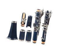 Professional Dark Blue Plastic Body Bb 17 Nickel Plated Key Clarinet Set Clarinet Musical Instruments
