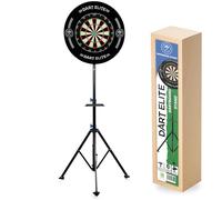 Professional Dart Board Stand with Four Legs Creating a Stable Base, Accessories Tray and Stabiliser Rod. Compatible with all Bristle Dartboards, Screws Included.