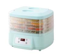 Professional Dehydrator with 360° Air Circulation for Efficient Drying of Food Snacks in the Home Kitchen with Slots and Digital Timer More Precise (Light Blue, 25.3)