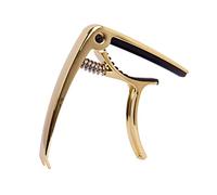 Professional Deluxe Guitar Capo for Acoustic Electric Classical Guitars 6 String, Also Quick Change for Ukulele, Bass, Banjo & Mandolin, Lightweight Zinc Alloy (Gold)