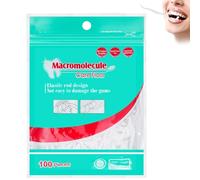 Professional Dental Floss Picks | 100 Pack | 2-in-1 Interdental Cleaner & Toothpick | Plaque Removal, Bad Breath Prevention | Extra Strong Floss & Ergonomic Handle (100)