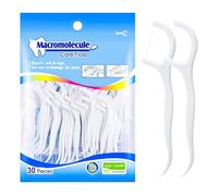 Professional Dental Floss Picks | 30 Pack | 2-in-1 Interdental Cleaner & Toothpick | Plaque Removal, Bad Breath Prevention | Extra Strong Floss & Ergonomic Handle (30)